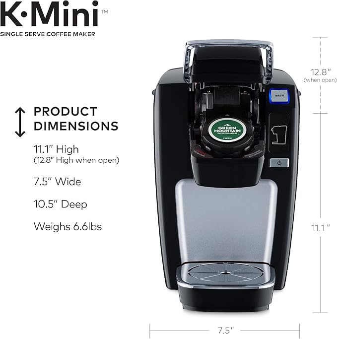 Keurig K-Mini K15 Single Serve K-Cup Pod Coffee Maker Black