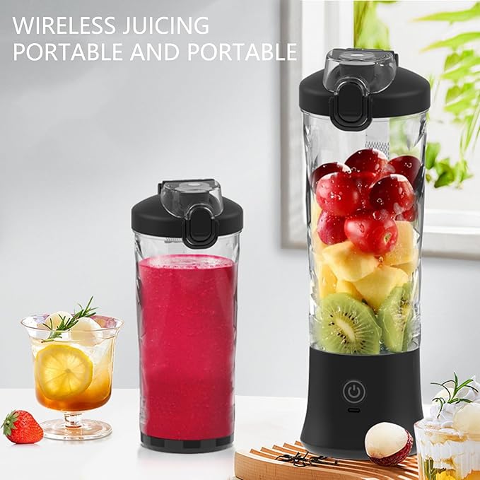 600ml Electric Blenders USB Rechargeable Juicer Household Fruit Juicing Cup Milkshakes Machine Portable Blender