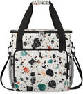 Marble Pattern Design Coffee Maker Carrying Bag Compatible with K-Mini or K-Mini Plus Portable Single Cup Coffee Maker Case with Pockets for K Cup Pods