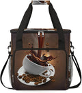Coffee Beans Cup Coffee Maker Carring Bag Travel Carrying Storage Tote Bag Compatible with Keurig K-Mini or K-Mini Plus Portable Single Serve Coffees Brewer Case with Pockets for K-cup Pods