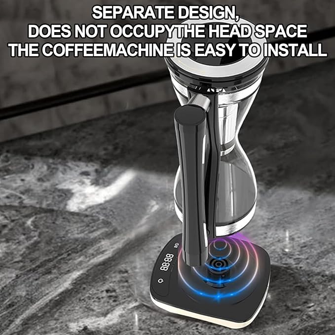 Syphon Vacuum Coffee Maker Glass Electric Siphon Pot 3 Adjustable Gears 30 Minute Keep Warm 240ml Capacity for Use at Home Coffee Shops Offices &amp Other Places