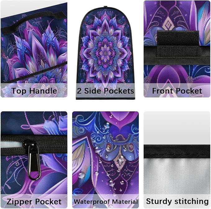 cfpolar Kitchen Aid Mixer Cover Compatible with 6-8 Quarts Purple Ethnic Mandala Stand Mixer Cover Kitchen Aid Mixers Accessories Appliance Organizer