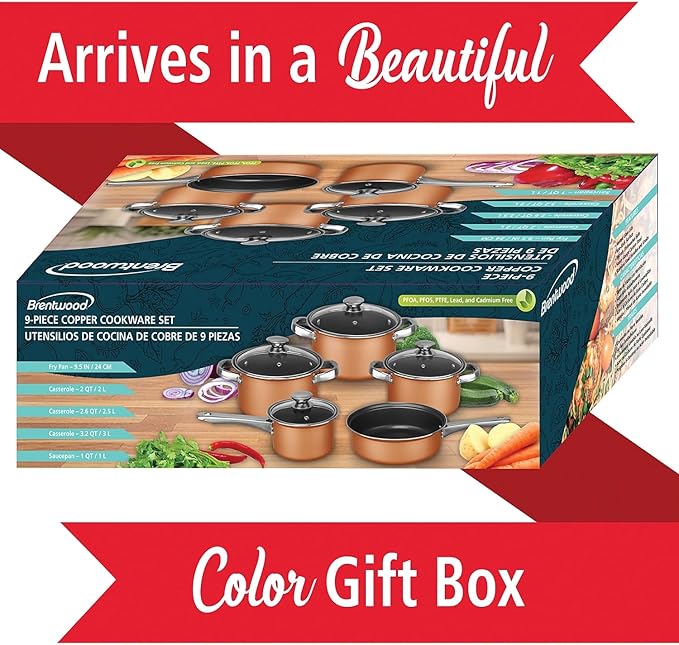 Brentwood Appliances BPS-309C cookware Set standard Copper