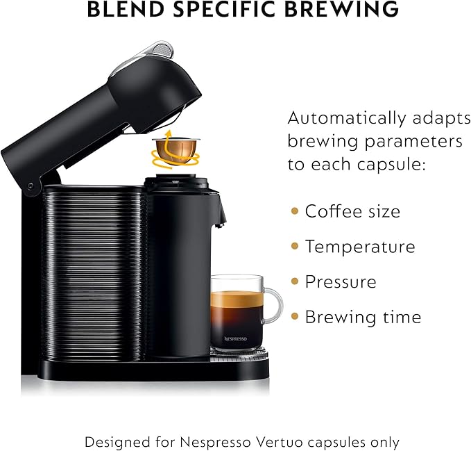 Nespresso Vertuo Coffee and Espresso Maker by Breville Matte Black