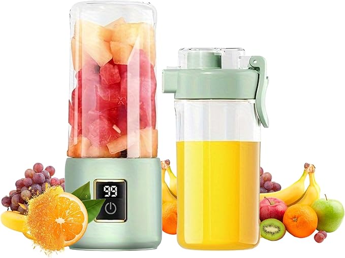 Portable Blender Mini Blendersmall blender for smoothies 12 Blades Perfect for Blending Small Convenient Multifunctional with Digital Touch Screen Suitable for Family Travel