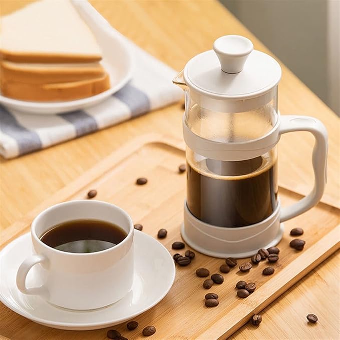 Pour Over Coffee Portable Pressure Pot Stainless Steel Filter Pot Glass Teapot Coffee Machine Drink Cup Teapot