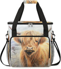 Coffee Maker Carrying Bag Highland Cow Single Cup Coffee Maker Travel Bag Compatible with Keurig K-Mini or K-Mini Plus Portable Storage Bag with Shoulder StrapAZ-195