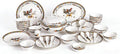 48 Piece Fine Bone China Dinnerware Set Luxury Horse Cheval Banquet Dinner Set - Elegant Design Dining Set for Everyday Use or Formal Occasions
