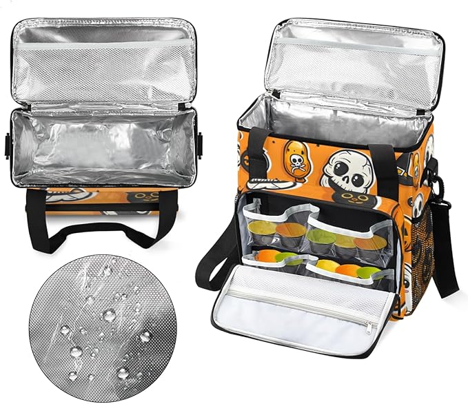 Abstract Pumpkin Coffee Maker Carrying Bag Cartoon Pumpkin Travel Storage Bag Compatible with K-Mini or K-Mini Plus Single Serve Coffee Brewer Carrying Case with Multiple Pockets &amp Shoulder Stra