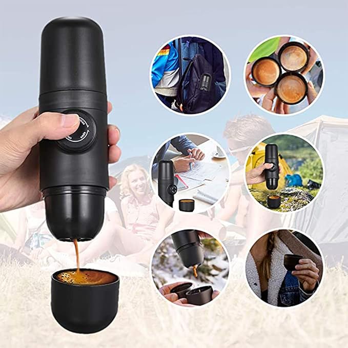Coffee Maker Portable Coffee Machine 70ML Pressure Espresso Manual Handheld Pots for Car Travel Camping Hiking Home Office