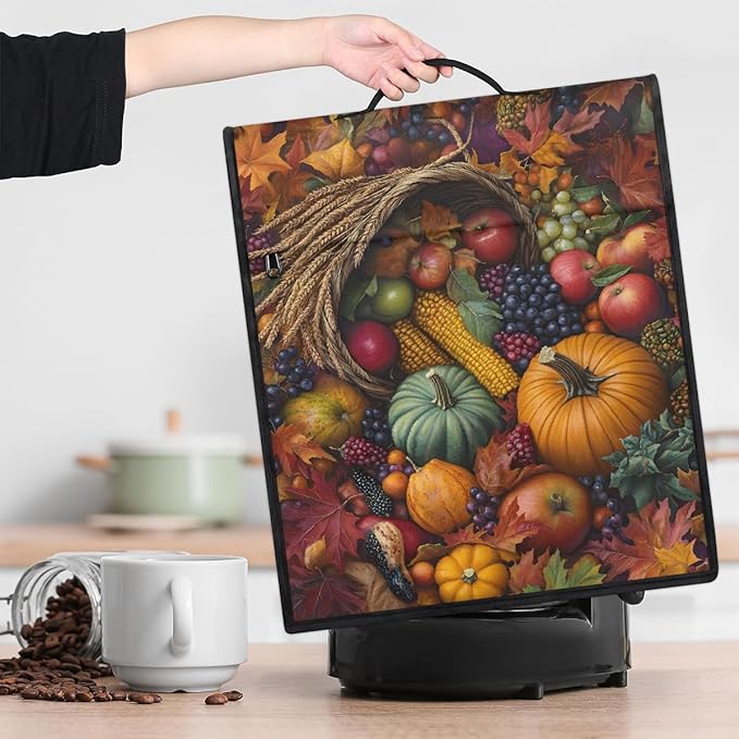 cfpolar Kitchen Aid Mixer Cover Compatible with 6-8 Quarts Food Pumpkin Autumn Stand Mixer Cover Kitchen Aid Mixers Accessories Appliance Organizer Bag Dust Covers with Zipper Pocket