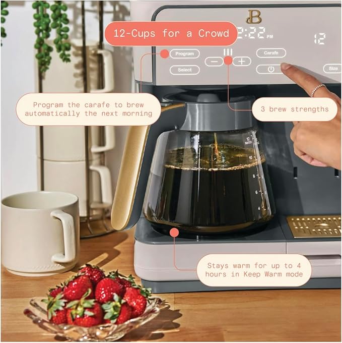 Multi-Brew Coffee Maker 12-cup carafe or a single-serve cup (Porcini Taupe)