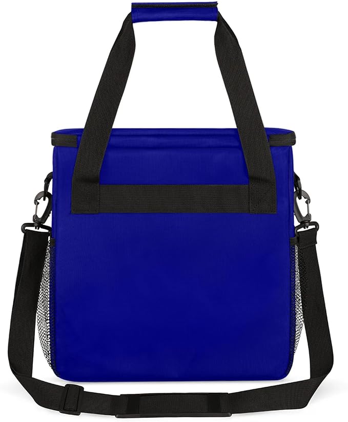 Navy Blue Coffee Maker Carrying Bag Waterproof Insulated Leakproof Cooler Bag Portable Storage Tote Bag Organizer With Shoulder Strap