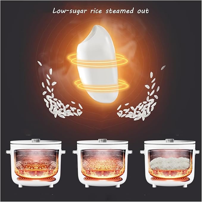 Mini Rice Cooker Commercial Rice Cooker 2L Portable Small Food Steamer Removable Nonstick Keep Warm For Grain Soup Or Vegetables