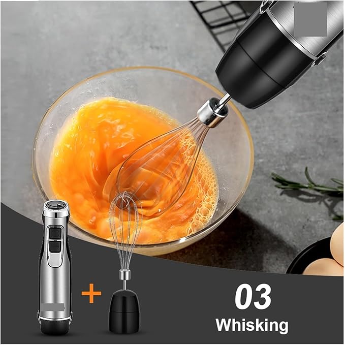Fit for 4 in 1 High Power 1200W Immersion Hand Stick Blender Mixer with Chopper and Smoothie Cup - Stainless Steel Ice Blades for Effortless Blending