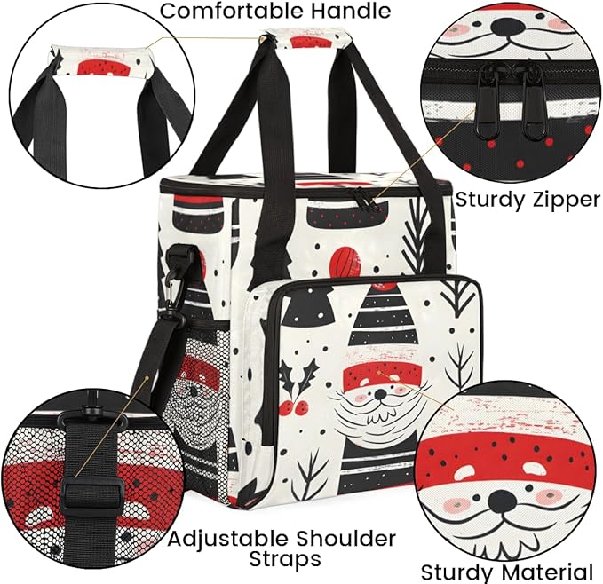 Mystical Santa Claus Coffee Maker Carrying Bag Dreamy Santa Claus Travel Storage Bag Compatible with K-Mini or K-Mini Plus Single Serve Coffee Brewer Carrying Case with Pockets &amp Shoulder Strap