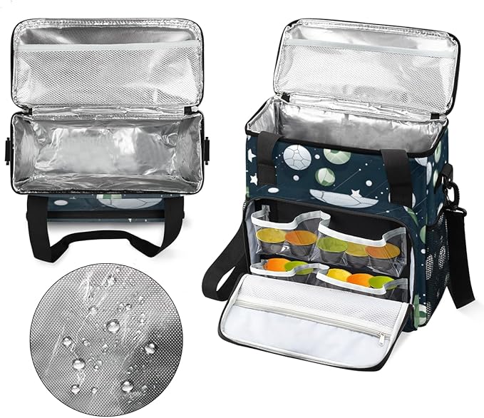 Cute Football Coffee Maker Carrying Bag Sport Football Travel Storage Bag Compatible with K-Mini or K-Mini Plus Single Serve Coffee Brewer Carrying Case with Multiple Pockets &amp Shoulder Strap