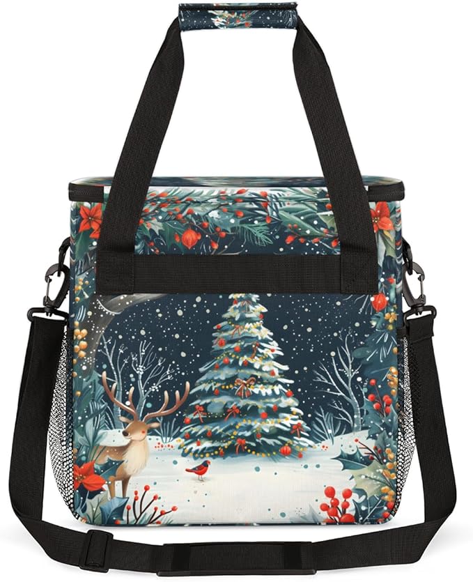 Abstract Tree Coffee Maker Carrying Bag Xmas Tree Travel Storage Bag Compatible with K-Mini or K-Mini Plus Single Serve Coffee Brewer Carrying Case with Multiple Pockets &amp Shoulder Strap