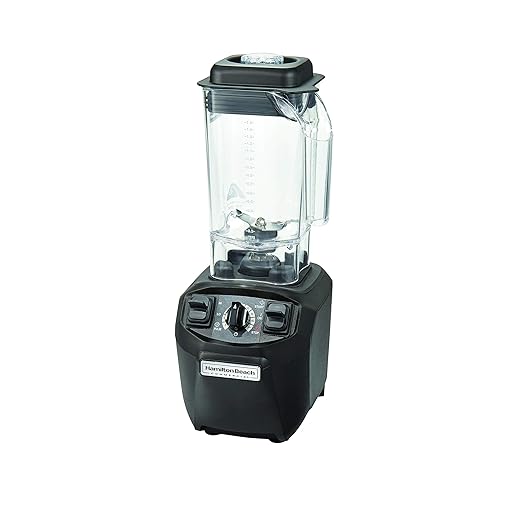 Hamilton Beach Commercial HBH455 Tango High-Performance Blender 2.4 Horsepower 48 Ounce Capacity Adjustable Timer BPA-Free Stackable Co-Polyester Container NSF Certified