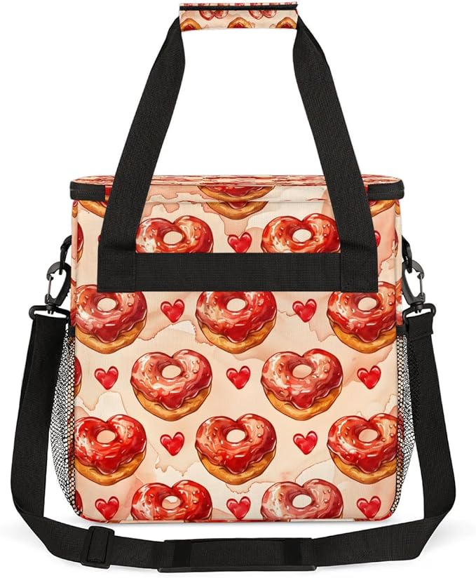 Heart Donuts Coffee Maker Carrying Bag for Keurig K-Mini or K-Mini Plus Storage Portable Coffee Maker Travel Bag