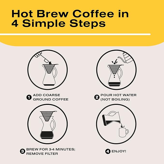 Bean Envy Pour Over Coffee Maker High-Heat Borosilicate Glass with Reusable Stainless Steel Filter Glass Coffee Maker (20 Oz)