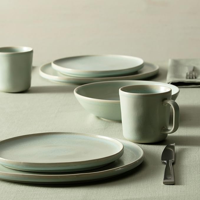 Cloud Terre by Fortessa Collection No 3 Stoneware 16 Piece Dinnerware Set Service for 4 Cypress