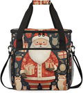Colorful Santa Claus Coffee Maker Carrying Bag Mystical Santa Claus Travel Storage Bag Compatible with K-Mini or K-Mini Plus Single Serve Coffee Brewer Carrying Case with Pockets &amp Shoulder Stra