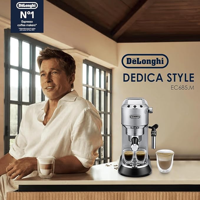 De'Longhi EC685M Dedica Deluxe Automatic Espresso Machine35 oz 1 Metallic