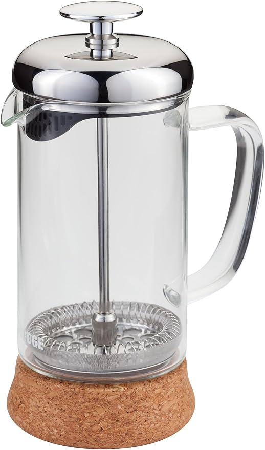 Judge Glass Cafetiere 3 Cup Coffee Maker (350ml) Removable Cork Base Scratch-Resistant Dishwasher Safe - 25 Year Guarantee