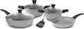 Flonal Pepita Bronze 8-Piece Forged Aluminum Non-Stick Cookware Set (Gray)