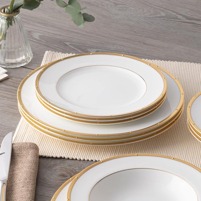 Noritake Rochelle Gold 12-Piece Dinnerware Set Service for 4