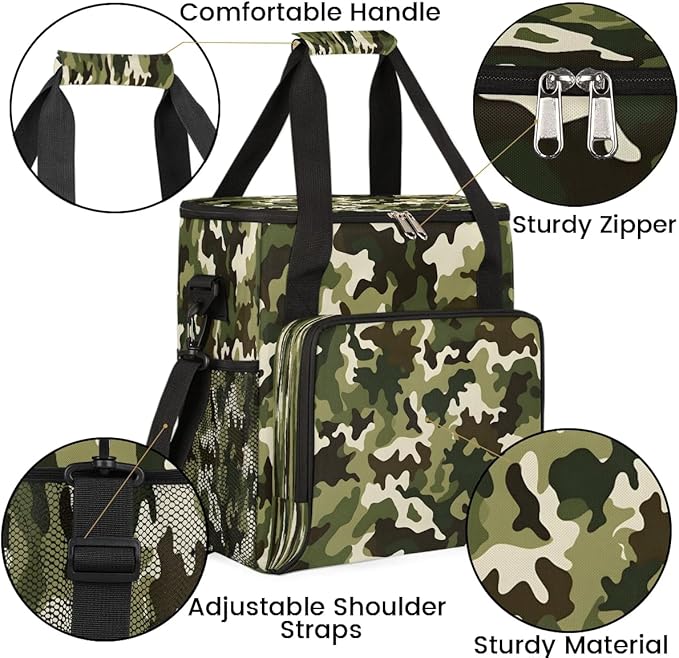 Camo Green Coffee Maker Travel Bag for K-Mini or K-Mini Plus Single Serve Coffee Brewer Portable Storage Tote Case for Tarvel