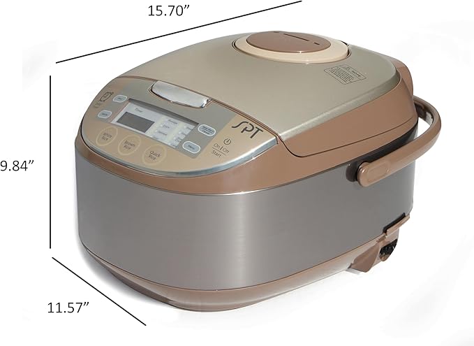 SPT RC-1206 6 Cups Multi-functional Rice Cooker: Brown Rice White Rice Porridge Oatmeal Soup Steam Stew Slow Cook and Cake