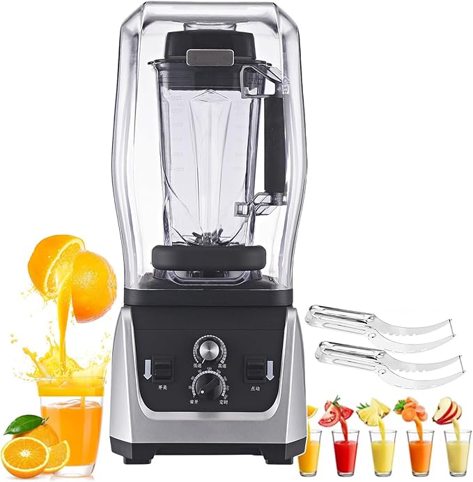 Standing Smoothie Mixer for Commercial 45000rpmSmoothie Maker Juice Blender with 7 Speed SpeedElectric Food Grinder and Food Processors for MilkshakesJuices2.5L