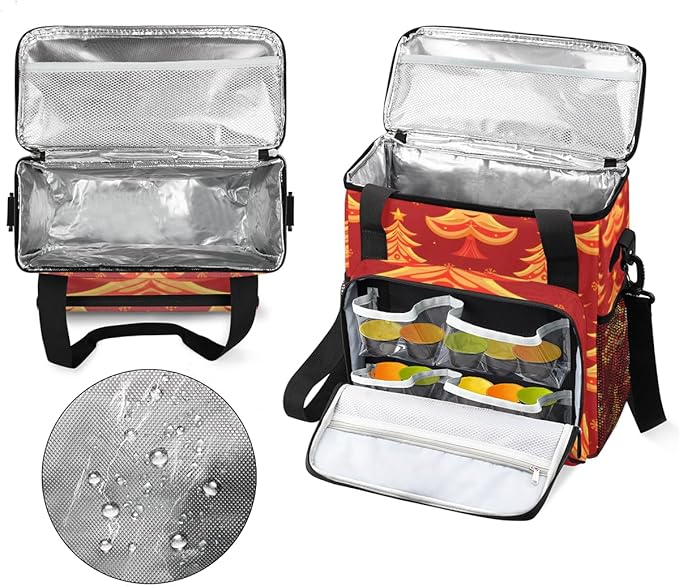 Christmas Festivals Coffee Maker Carrying Bag Watercolor Tree Travel Storage Bag Compatible with K-Mini or K-Mini Plus Single Serve Coffee Brewer Carrying Case with Multiple Pockets &amp Shoulder S