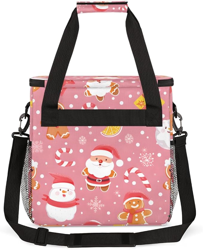 Graffiti Santa Claus Coffee Maker Carrying Bag Portable Travel Storage Tote Bag Compatible with K-Mini or K-Mini Plus Single Serve Coffee Brewer Carrying Case with Multiple Pockets &amp Shoulder St