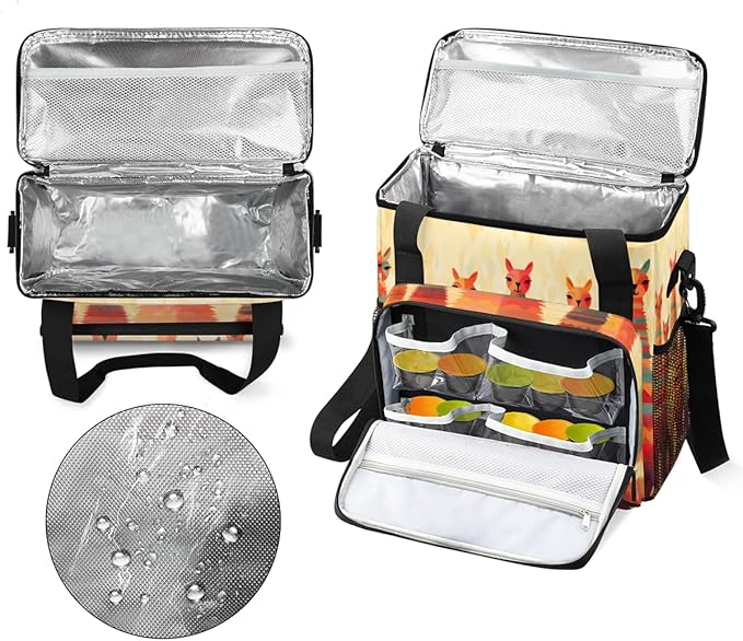 Alpaca Coffee Maker Carrying Bag Aztec Alpaca Portable Travel Storage Tote Bag Compatible with K-Mini or K-Mini Plus Single Serve Coffee Brewer Carrying Case with Multiple Pockets &amp Shoulder Str