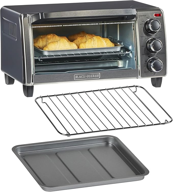BLACK+DECKER TO1313SBD Toaster Oven 15.47 Inch Silver