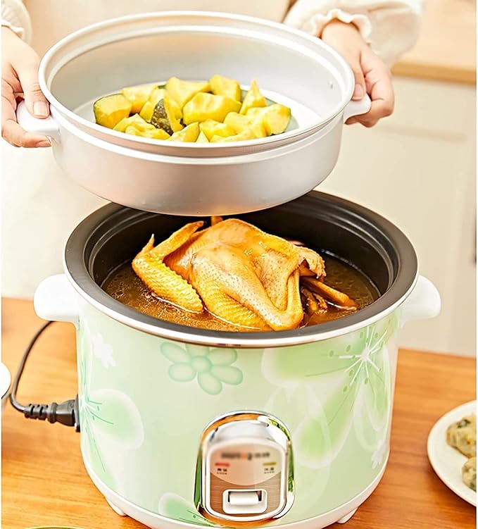 Rice Cooker &amp Steamer 1.5/2/2.5L Small Capacity Aluminum Alloy Non-Stick Liner for Family Dormitory for 1~3 People Rice Cooker
