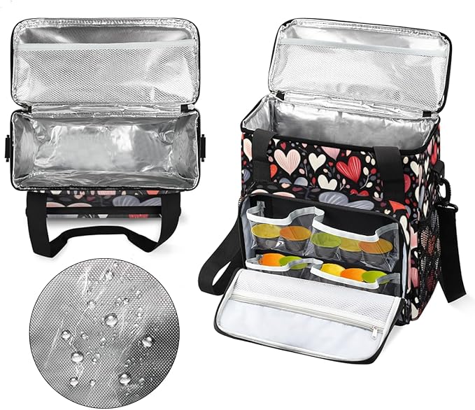 Grass Heart Coffee Maker Carrying Bag Portable Travel Storage Tote Bag Compatible with K-Mini or K-Mini Plus Single Serve Coffee Brewer Carrying Case with Multiple Pockets &amp Shoulder Strap