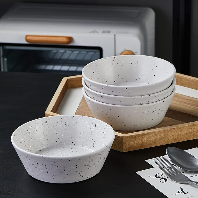 Stone lain Jade Stoneware Dinnerware Set 32-Piece Service for 8 White