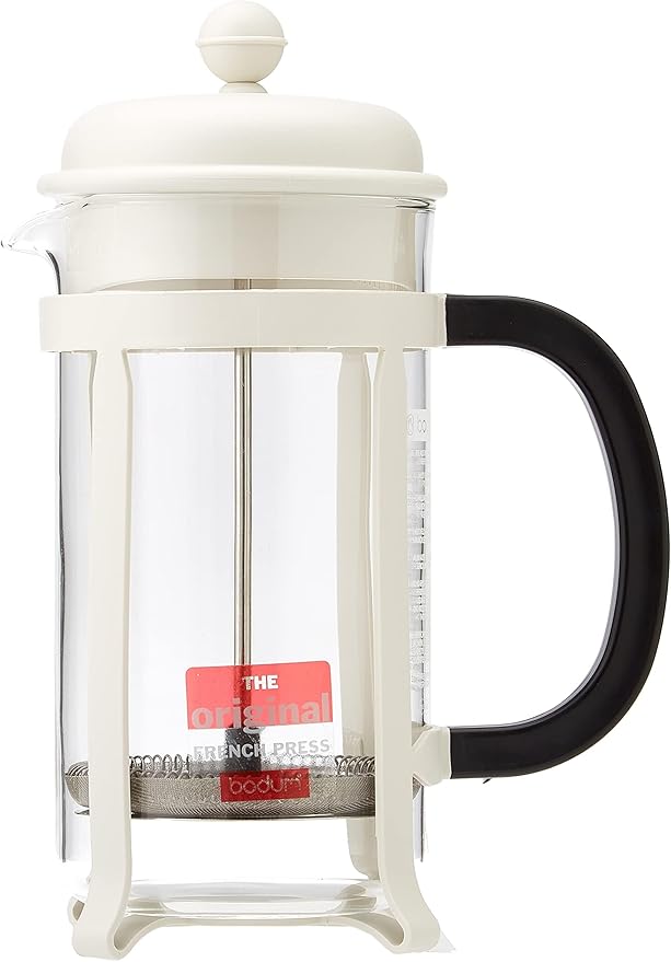 Bodum 34oz Java French Press Coffee Maker High-Heat Borosilicate Glass White - Made in Portugal