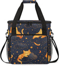 Sleeping Cats Coffee Maker Travel Bag for Keurig K-Mini/K-Mini Plus Insulated Waterproof Tote with Pockets for K-Cup Portable Single-Serve Brewer Case