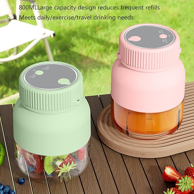 800ml Electric Juicer Cup Portable Small Juicer Fruit Machine Rechargeable Fruit Mixer Multifunctional Blender