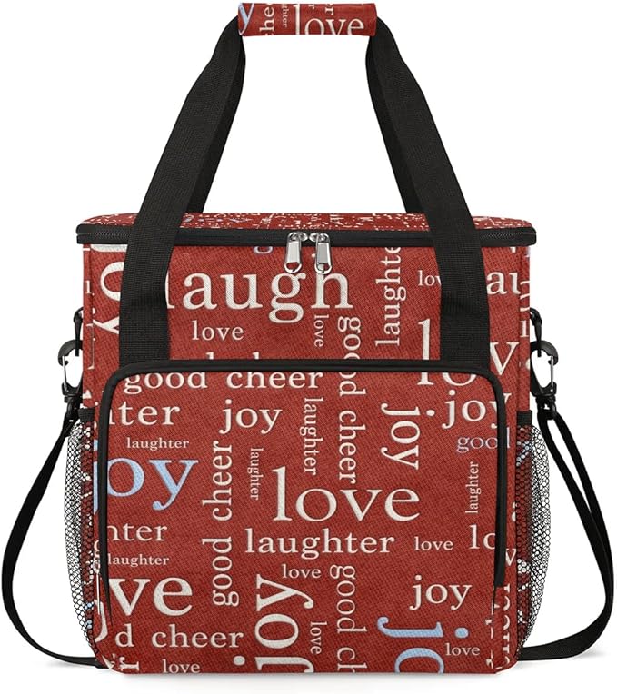 red love romance Coffee Maker Carring Bag Travel Carrying Storage Tote Bag Compatible with Keurig K-Mini or K-Mini Plus Portable Single Serve Coffee Brewer Case with Pockets for K-cup Pods