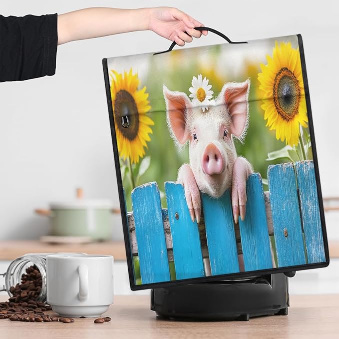 cfpolar Kitchen Aid Mixer Cover Compatible with 6-8 Quarts Cute Pig Sunflower Stand Mixer Cover Kitchen Aid Mixers Accessories Appliance Organizer Bag Dust Covers with Zipper Pocket