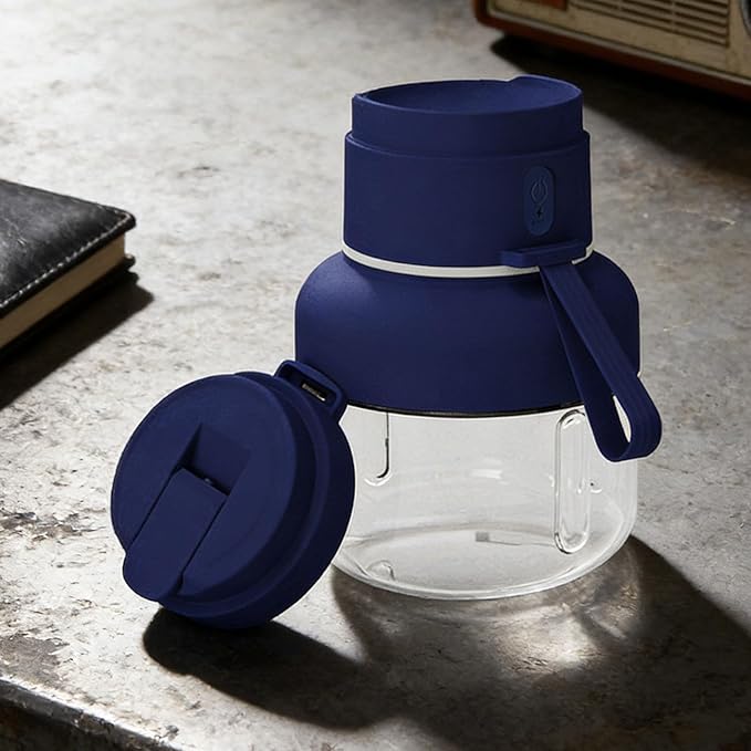 Portable Blender for Smoothies and Shakes 850ml Electric Personal Blender Cordless Rechargeable Juicer Cup with Lid Straw for Travel Office Gym Home Blue