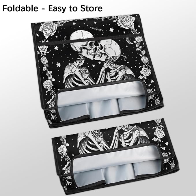 Kitchen Aid Mixer Cover Halloween Flower White Skull Stand Mixer Cover Compatible with 6-8 Quarts Stand Mixers Dust Covers with Zipper Pocket Foldable Washable Kitchen Aid Organizer Bag