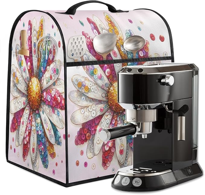 cfpolar Kitchen Aid Mixer Cover Compatible with 6-8 Quarts Flower Color Floral Stand Mixer Cover Kitchen Aid Mixers Accessories Appliance Organizer Bag Dust Covers with Zipper Pocket