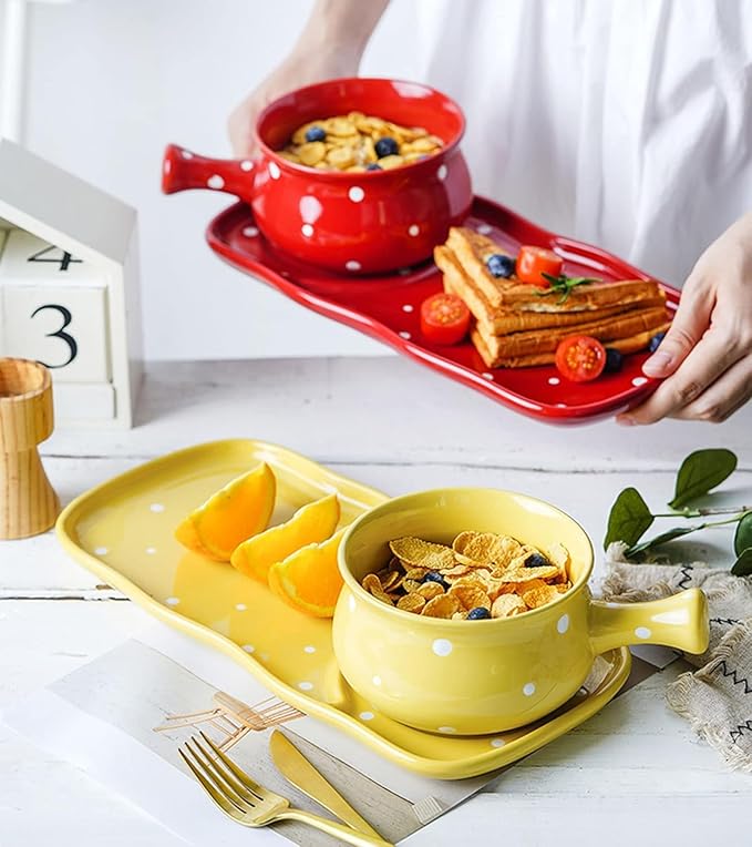 Elegant Ceramic Dinnerware Set with Serving Plates Soup Bowls &amp Cracker Holder - Durable Tableware for Family Meals Entertaining Guests Daily Use